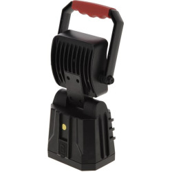 Rankenos formos įkraunamas LED darbinis žibintas, baltas/oranžinis, 9 didelės galios LED, su sieniniu laikikliu LA8333