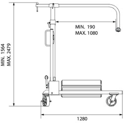 Ratų montavimo įtaisas 1600 kg WD1600