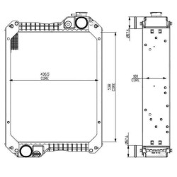 Case - IH CX70 222890A5N Radiatoriaus korpusas – IH