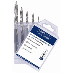 Grąžtų rinkinys, 5 vnt. HSS-DIN 338-G TURBO STEP 12021330005