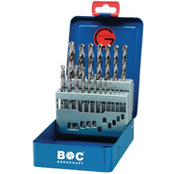 Metalinių spiralinių grąžtų rinkinys 1-10 mm, 19 dalių, SE1466BOH