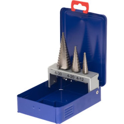 Pakopinių grąžtų rinkinys, 3 dalys, 17601410003