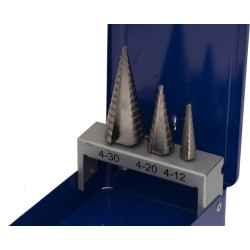 Pakopinių grąžtų rinkinys, 3 dalys, 17601410003