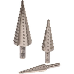 Pakopinių grąžtų rinkinys, 3 dalys, 17601410003