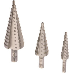 Pakopinių grąžtų rinkinys, 3 dalys, 17601410003