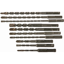 SDS-Plus smūginių grąžtų rinkinys, 10 vnt. 40030030