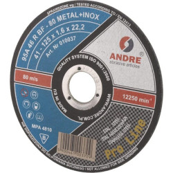 Pjovimo diskas plienui Andre, plokščias 125 x 1,6 x 22 1861162320