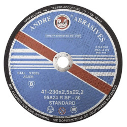 Pjovimo diskas plienui Andre, plokščias 230 x 2,5 x 22 1861165120