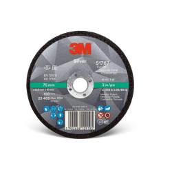 Pjovimo diskas 75x0,9x10 mm, T41, PN51767 3M™ sidabras 7100139209