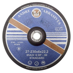 Plieninis šlifavimo diskas Andre, įgilintas 230 x 6 x 22 1861165260
