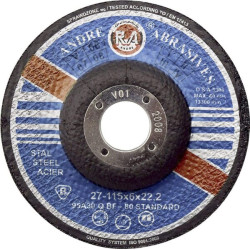 Plieninis šlifavimo diskas Andre, įgilintas 115 x 6 x 22 1861161260
