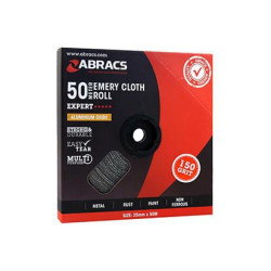 Švitrinė juosta ritinėlyje, 150 grūdėtumo, 25 mm x 50 m, VLA1737