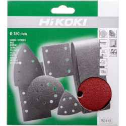 Švitrinis popierius Ø150mm K80 10s 753113