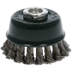 Vielinis šepetys su puodelio formos skylute M14, 65 mm, nerūdijančio plieno, 0002608351