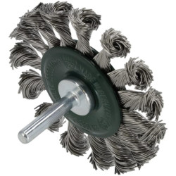 Vielinis šepetys diskiniam valymui 6 mm, 0,5 x 75 mm, nerūdijančio plieno 0202611351