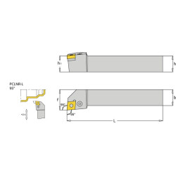 Sukamasis laikiklis, dešinysis 95° PCLNR PCLNR2525M12