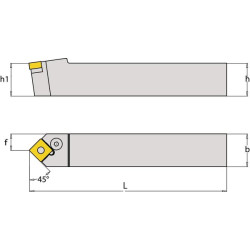 Sukamasis laikiklis, neutralus 75° PSDNN PSDNN2525M12