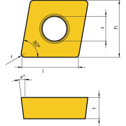 Tekinimo įdėklas CCGT 060202 10x CCGT060202ALK1010