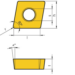 Tekinimo įdėklas CCMT 060204 10x CCMT060204MMIT1601