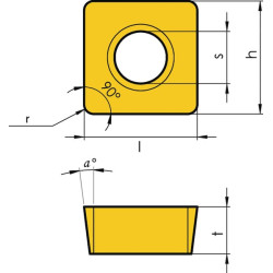Tekinimo įdėklas SCMT 09T304 10x SCMT09T304MMIT1601