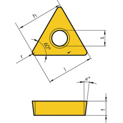 Tekinimo įdėklas TCMT 16T308 10x TCMT16T308MMIT1601