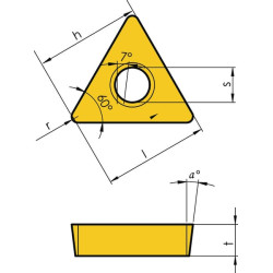 Tekinimo įdėklas TNMG 160408 10x TNMG160408MMIT1601