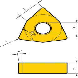 Tekinimo įdėklas WNMG 080408 10x WNMG080408MMIT1601