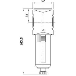Suspausto oro filtras 3/8" AF1K38