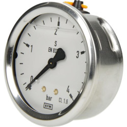 Glicerino manometras 63 mm 4 bar, galinis tvirtinimas B711W063004T