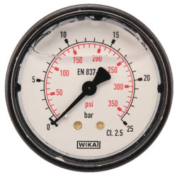 Slėgio matuoklis Ø63 0–25 bar 1/4 colio galinis MA6325B04PLGF