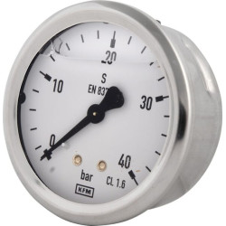 Glicerino manometras 63 mm 40 barų, galinis tvirtinimas B711W063040T