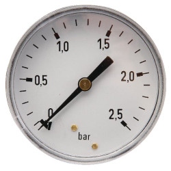Slėgio matuoklis Ø63 0–2,5 bar 1/4 colio galinis MA63025B04ST