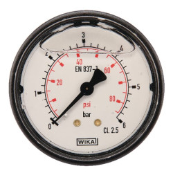 Slėgio matuoklis Ø63 0–6 bar 1/4 colio galinis MA636B04PLGF