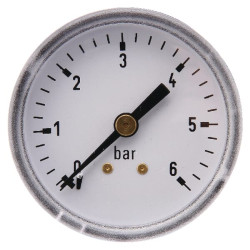 Slėgio matuoklis Ø50 0–6 bar 1/4 colio galinis MA506B04ST