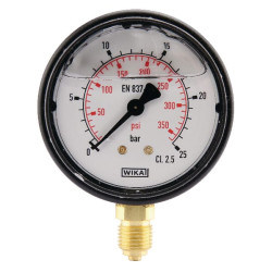 Manometras Ø63 0–25 bar 1/4 colio apačia MA6325L04PLGF