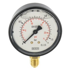 Manometras Ø63 0–1,6 bar 1/4 colio apačia MA63016L04PLGF