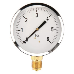 Manometras Ø 100 0-6bar 1/2" MA1006L08ST