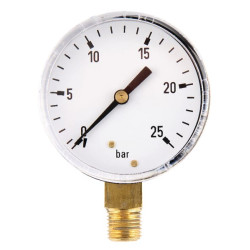 Manometras Ø63 0–25 bar 1/4 colio apačia MA6325L04ST