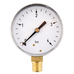 Manometras Ø63 0–4 bar 1/4 colio apačia MA634L04ST