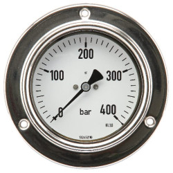 Slėgio matuoklis Ø100 0–400 bar 1/2 colio, montuojamas ant skydelio MA100400P08SSGF