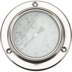 Manometras 100 mm skersmens skydui, 0–10 barų, 1/2 colio, MA10010P08SSGF
