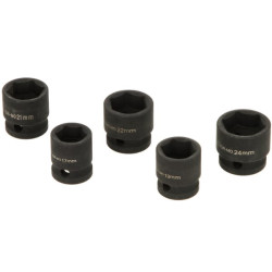 Pneumatinis smūginis veržliasukis, 5 dalių rinkinys, 1/2", 680 Nm, Super Mini tipas, 1919101205KR