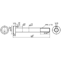 Case - IH 733 3141586R2N Rato varžtas