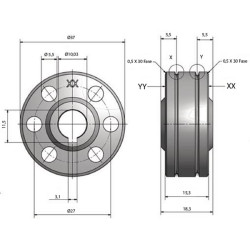 B tipo volelis Ø0,8/1 plienas 042100GYS