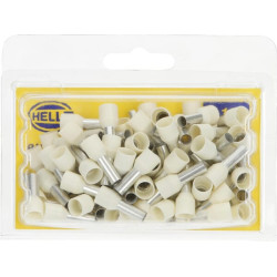 Kabelio galo dangtelis, baltas, 10-10 mm², A serija, blisterinė pakuotė (100 vnt.), Hella 8KW744846003