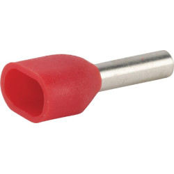 Kabelio galo dangtelis, raudonas, 1 mm² (100 vnt.) LA9730CKR