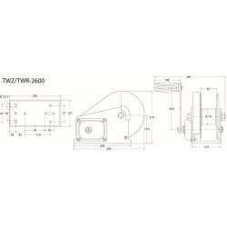 Rankinė gervė (+stabdžiai) 1200 kg TW2600