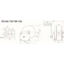 Rankinė gervė (+stabdžiai) 370 kg TW800