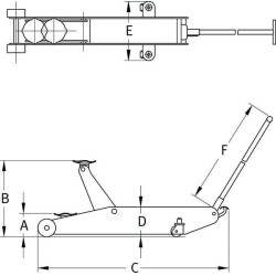 Vežimėlio domkratas 1.4T C14THC77