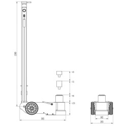 Pneumatinis domkratas 30t GT3031